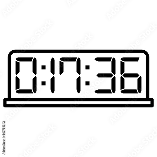 Digital clock icon vector design illustration.