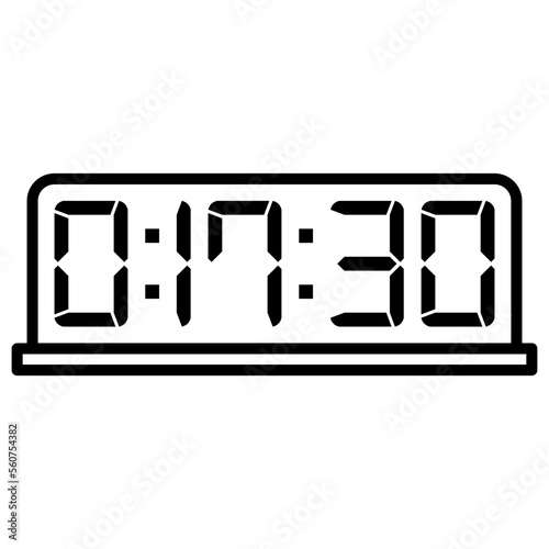 Digital clock icon vector design illustration.