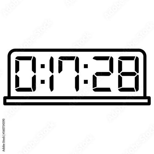 Digital clock icon vector design illustration.