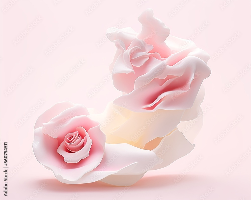 AI-Generated Image of an Abstract Pink Roses Background AI-Generated Image of an Abstract Pink Roses Background