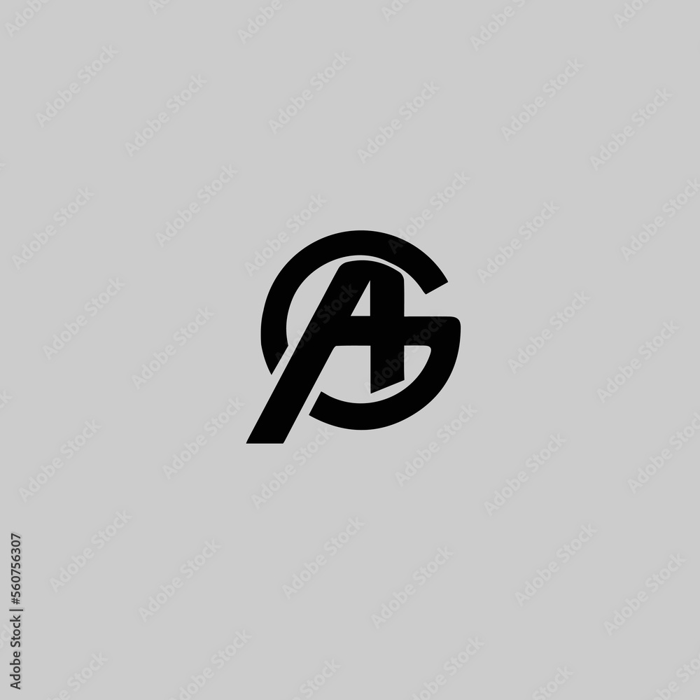 Creative Professional Trendy and Minimal Letter AG GA Logo Design in Black and White Color, Initial Based Alphabet Icon Logo in Editable Vector Format Creative Professional Trendy and Minimal Letter AG GA Logo Design in Black and White Color, Initial Based Alphabet Icon Logo in Editable Vector Format