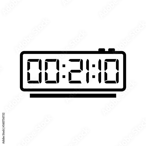 Digital, clock, led icon vector image. Can also be used for home electronics and appliances. Suitable for mobile apps, web apps and print media.