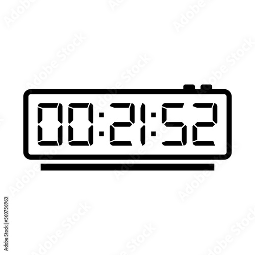 Digital, clock, led icon vector image. Can also be used for home electronics and appliances. Suitable for mobile apps, web apps and print media.