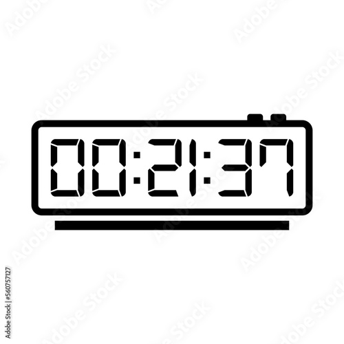 Digital, clock, led icon vector image. Can also be used for home electronics and appliances. Suitable for mobile apps, web apps and print media.