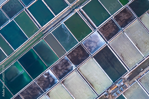 Winter landscape of tianjin Tanggu sunning salt farm