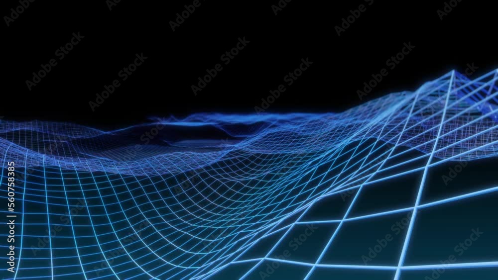 Futuristic lowpoly. Seamless animation. Seamless animation. Digital wave dynamic particles. Abstract blue futuristic background. Futuristic lowpoly. Seamless animation. Seamless animation. Digital wave dynamic particles. Abstract blue futuristic background.