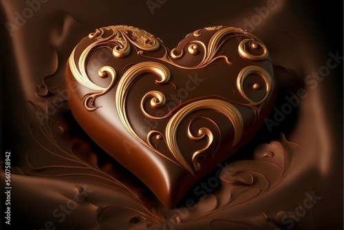 sweet and colorful chocolate heart, yummy, 