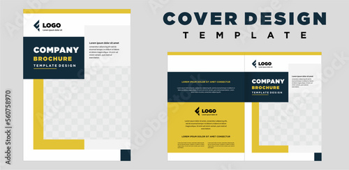 company profile cover template layout design or brochure cover template design