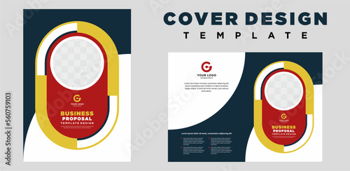 company profile cover template layout design or brochure cover template design