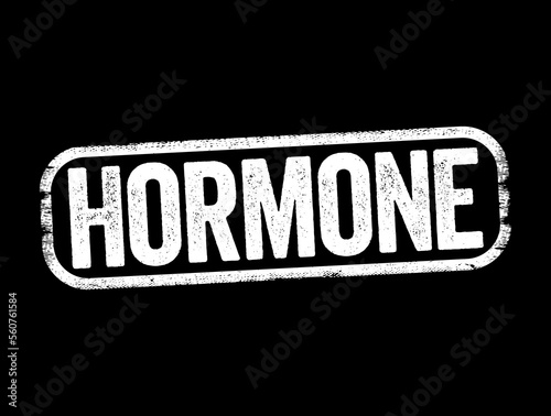 Hormone - your body's chemical messengers, text stamp concept background photo