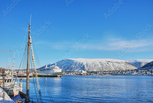 Cruise ship in the port of Tromso in northern Norway © Jens