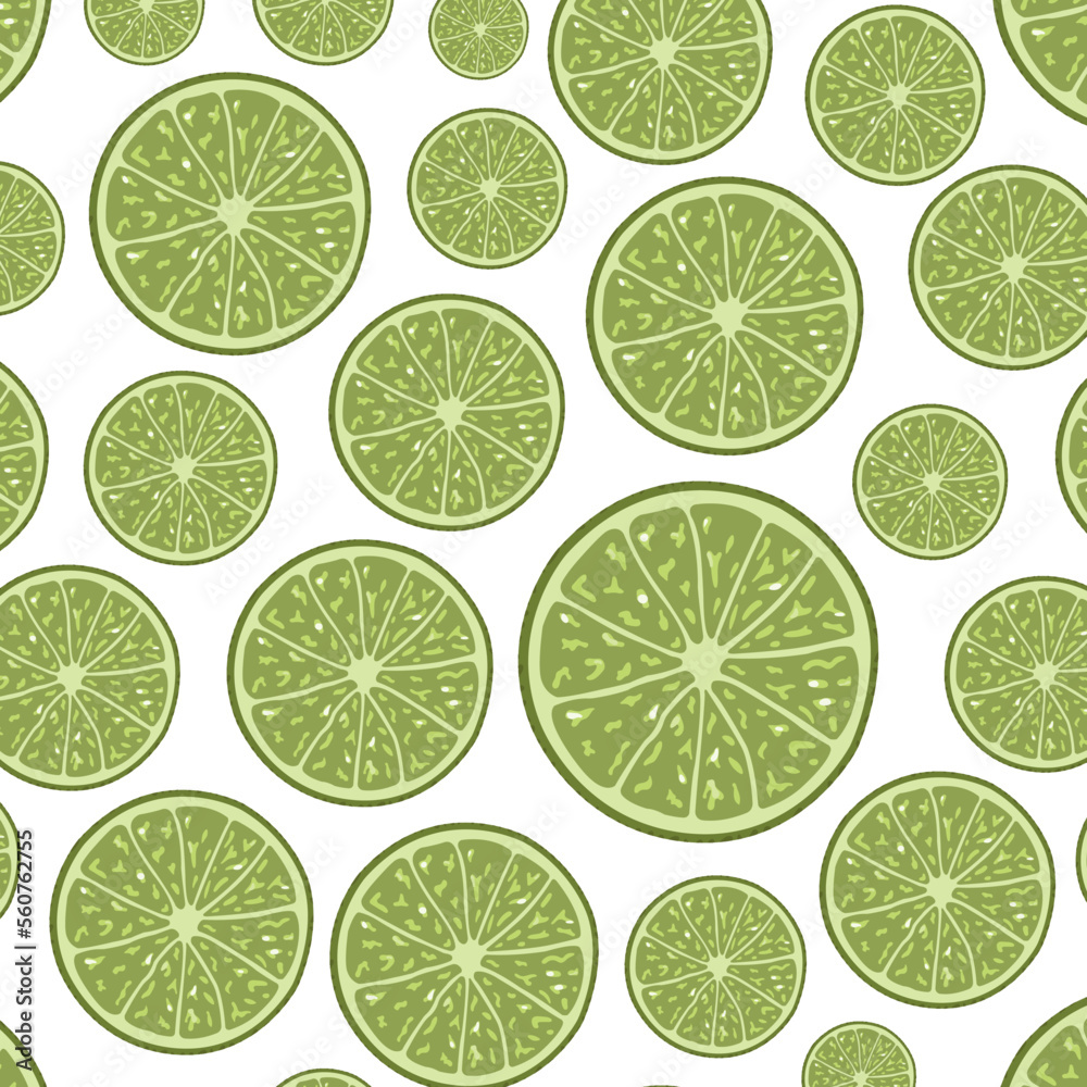 bright light green pattern with lime, a banner for advertising a store, on a white background, a transparent seamless poster