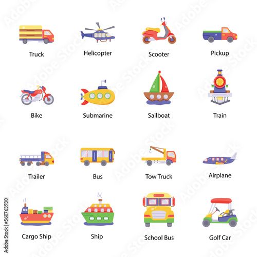 Pack of Travel Flat Icons 
