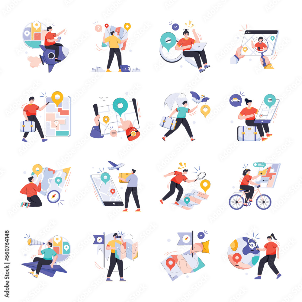 Pack of Navigation Flat Illustration
Pack of Navigation Flat Illustration