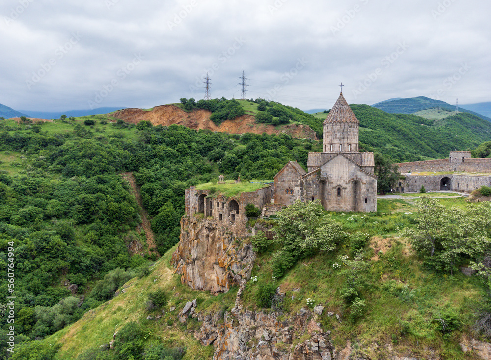 Armenian Apostolic Tatev monastery built at 9th-century.