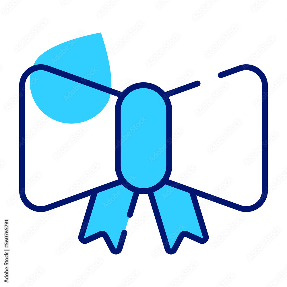 Beautiful ribbon bow vector design, modern style