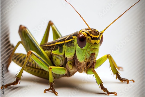 A close up of a grasshopper