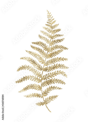 Gold leaves of fern.