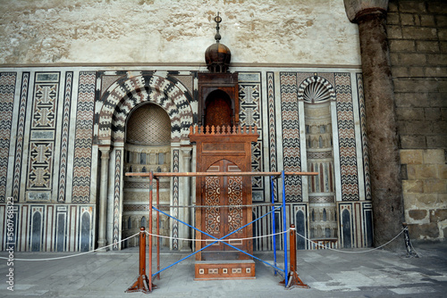 The Sultan Al-Nasir Muhammad ibn Qalawun Mosque, an early 14th-century mosque at the Citadel in Cairo, Egypt built by the Mamluk sultan Al-Nasr Muhammad in 1318, the royal Masjid of the castle photo