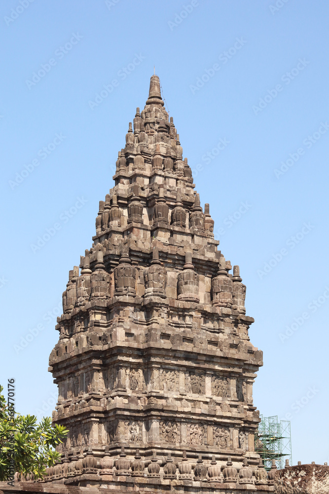 prambanan temple with clear sky background on a sunny day in Indonesia prambanan temple with clear sky background on a sunny day in Indonesia