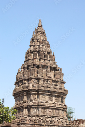 prambanan temple with clear sky background on a sunny day in Indonesia
