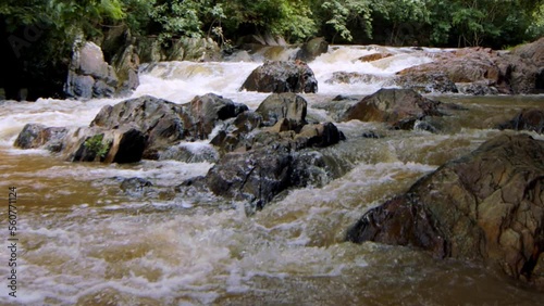 River water is at historically low levels in Brazil due to drought - slow motion  photo