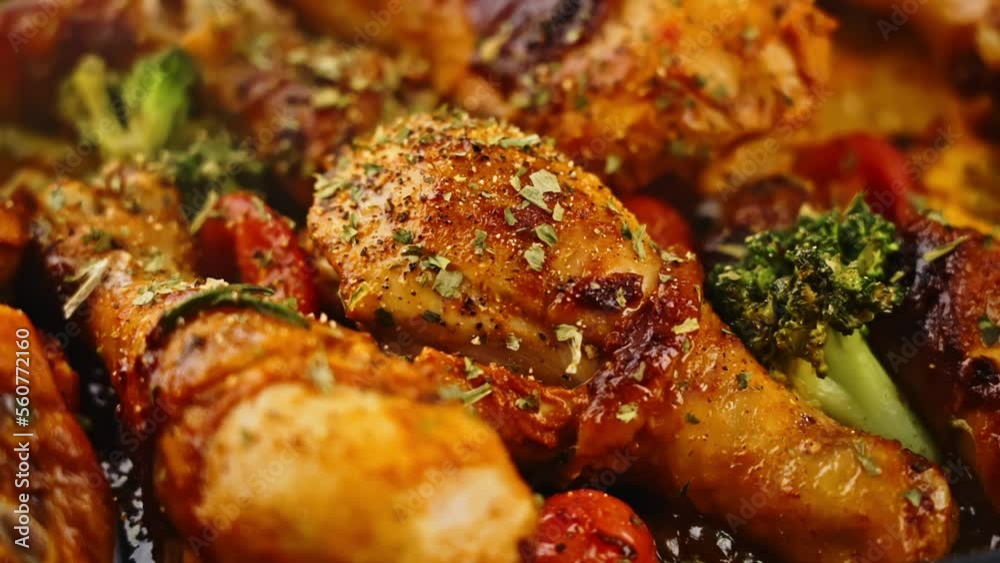 Delicious roast chicken leg video Delicious roast chicken leg video