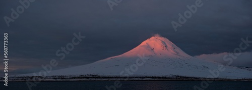 The Northeast flank of Mt Augustine, a 4,025 foot high active volcano in Cook Inlet Alaska photo