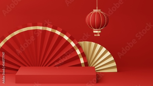 Chinese New Year celebrations   Festive gift card templates with realistic 3D design elements  holiday banners  web posters  flyers  and brochures  greeting cards . 3D Rendering