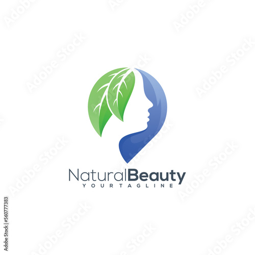 Natural Beauty Vector Logo Desain