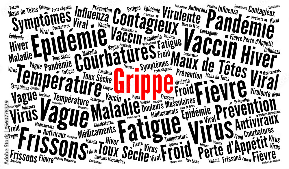 Grippe nuage de mots Grippe nuage de mots