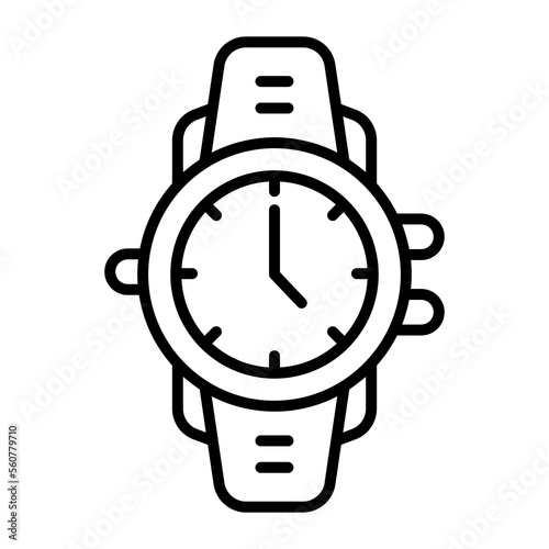A wristwatch icon design, portable timepiece device