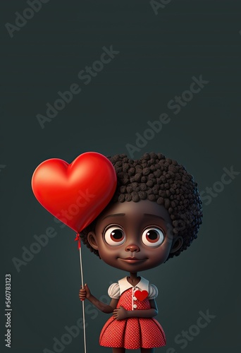 Cute Cartoon African Americ...
