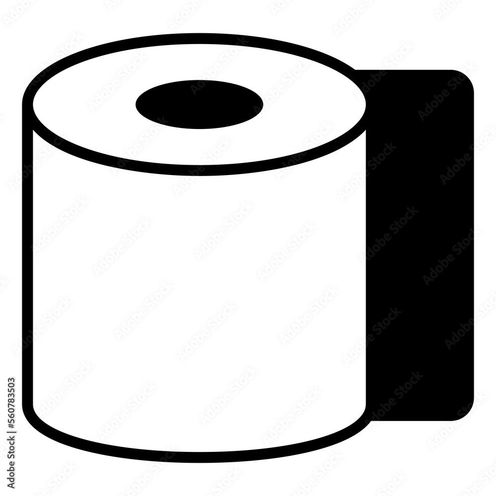 Editable vector design of tissue roll, bathroom paper Editable vector design of tissue roll, bathroom paper