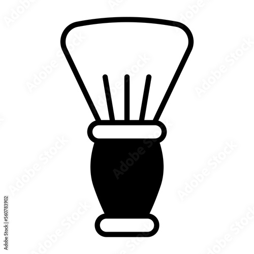 Shaving brush vector design icon in modern and trendy style