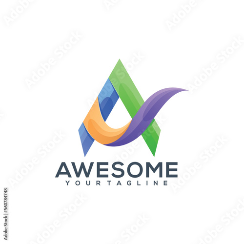 Awesome colorful vector logo design 