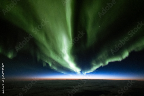 Nordlichter aus dem Flugzeug aufgenommen  © romanb321