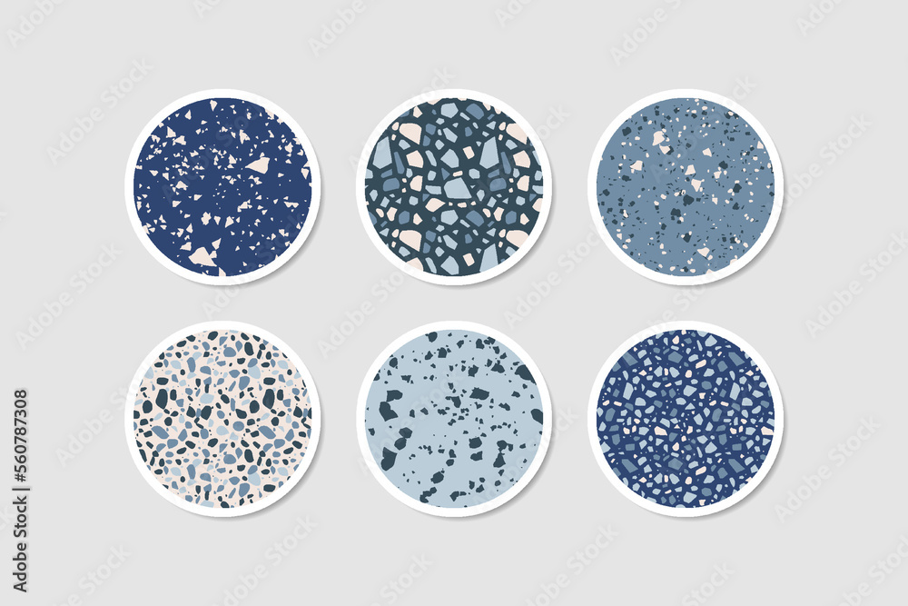 Social media highlight story cover. Terrazzo abstract design Social media highlight story cover. Terrazzo abstract design
