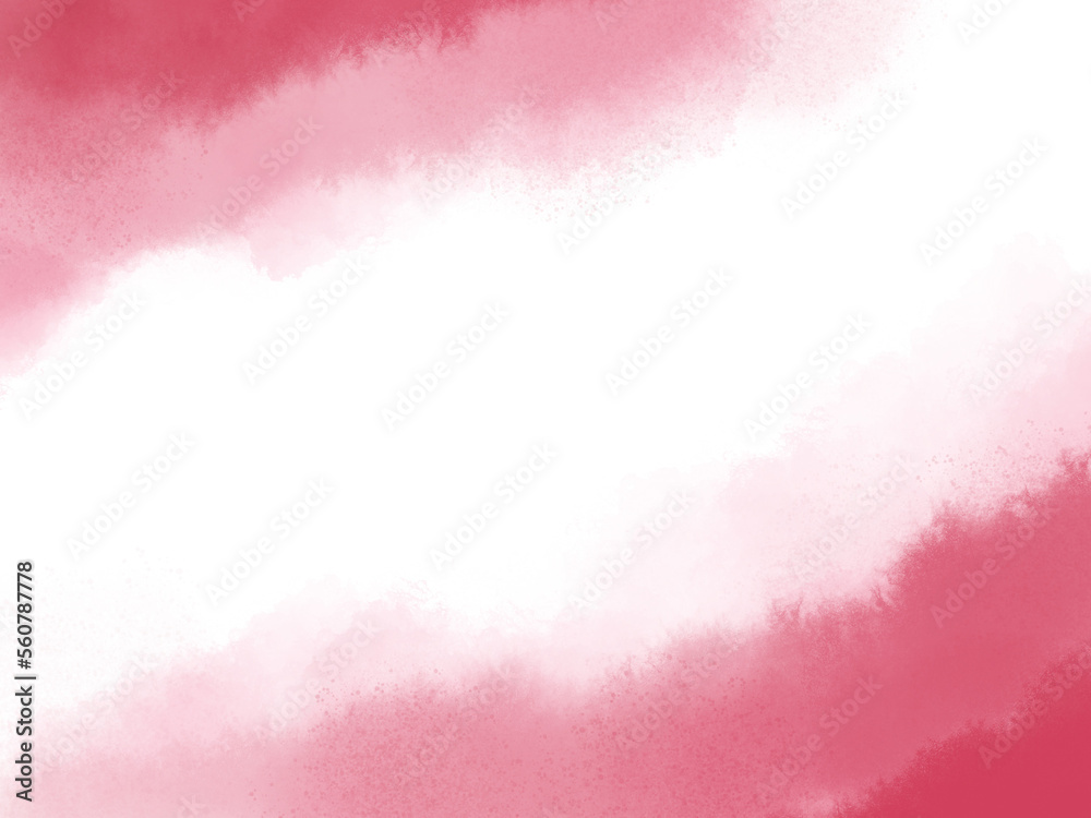 Red and pink watercolor background with free copy space for text and design 