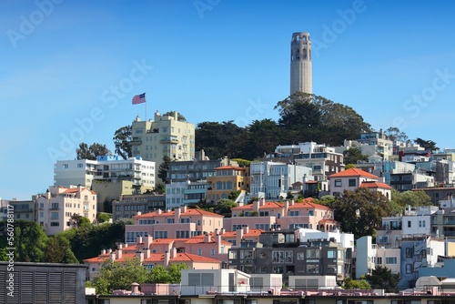 San Francisco Coit Tower skyline