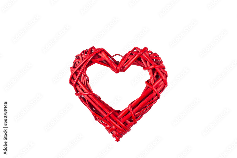 Red heart on a white background. Valentine's day. Symbol of love. Red heart on a white background. Valentine's day. Symbol of love.