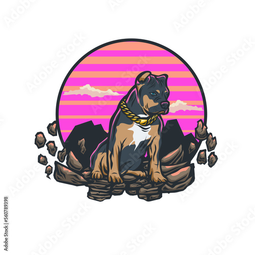 Bully Dog Kennels Mascot Illustration