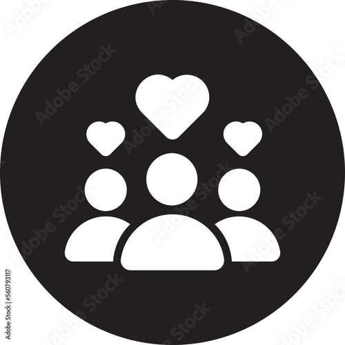 fans glyph icon