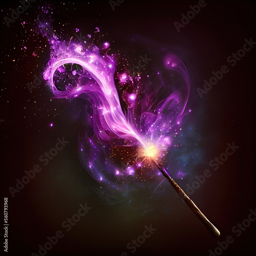 Generative AI:  fantasy wizard magic wand.