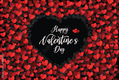 Vector graphic illustration of happy valentine's day