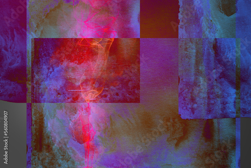 Abstract wipe light smoke on pink orange magenta red gradient background