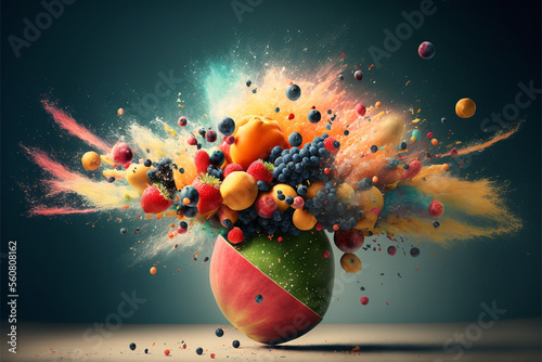 Fruit explosion Generative AI