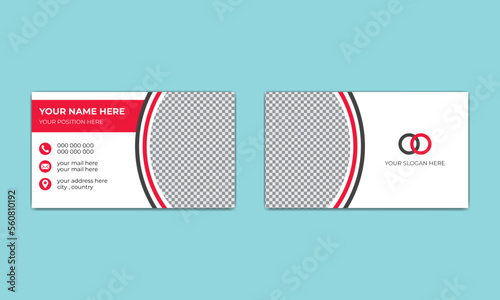 business card template modern creative corporate and professional good quality vector design. Vector illustration and doubble - sided card . photo