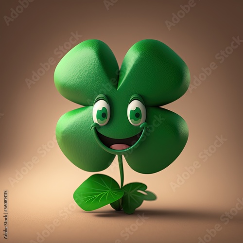 Happy Cartoon Shamrock (Gen...