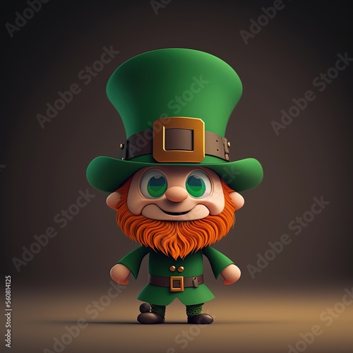 Cute Cartoon Leprechaun (Ge...